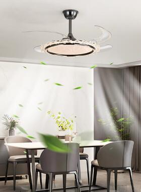 法中风风扇灯2式025扇新款客厅吊灯北欧餐厅古卧室超亮变频EHI电