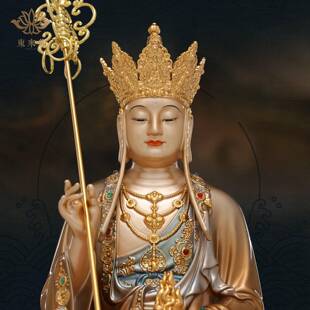 地王菩萨像铜大愿20款坐莲佛像九华山全铜雕像京像铜供奉娑婆藏三