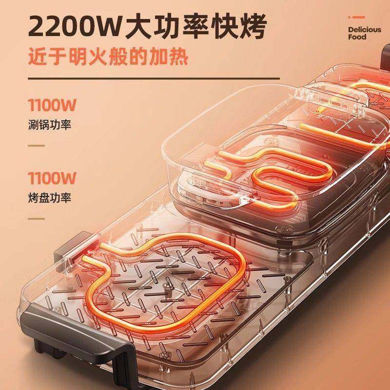 多功能火锅电锅烧肉烤炉一体锅家用烤盘涮烤烤鱼烤机分LY-20S体式,厨房电器,电热火锅/煎锅,淘宝优惠券,粉丝福利购,淘宝优惠卷