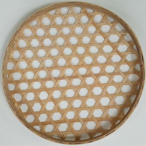 竹篾竹簸箕有孔竹筛子圆竹编手工竹盘子竹制品米筛竹匾晾晒