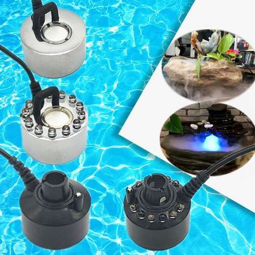 配件鱼池摆设鱼缸盆景雾气鱼缸造景假山抽水泵带灯水池摆件家用