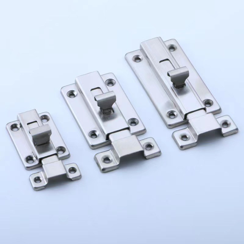 不锈钢弹簧插销重型 厚门窗栓锁 明 3寸 4寸 6寸 8寸10寸自动手动