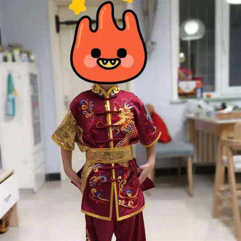热销高端武术刺绣长拳服装比赛竞赛表演彩服套路成V人女儿童练武