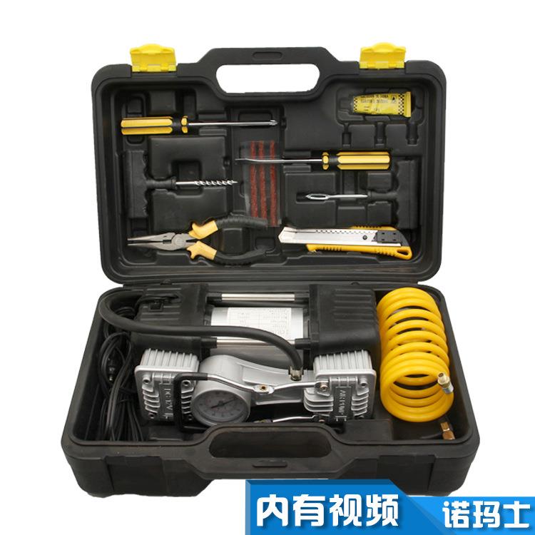 厂家双缸充气泵便捷式充气泵大功率双缸充气泵金属气泵