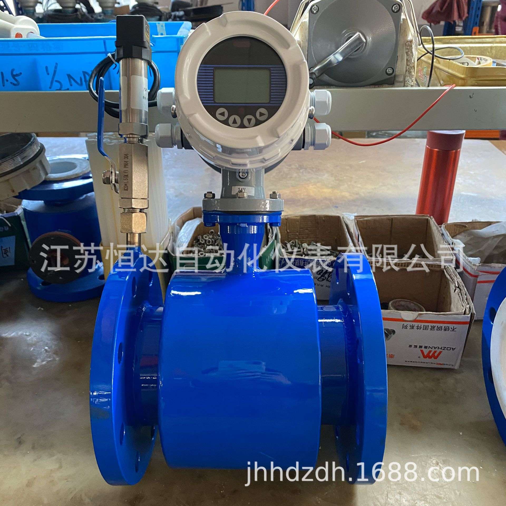 压力流量一体智能电磁流量计防爆不锈钢插入式电磁流量计污水废水