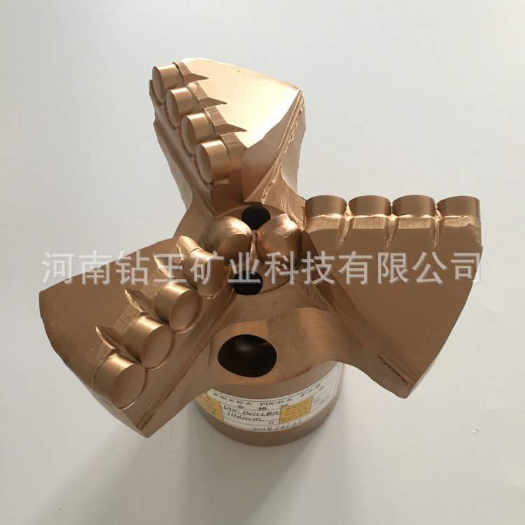 55/65/75/94矿用平顶烧结体钻头 金刚石复合片PDC钻头 内凹三翼钻