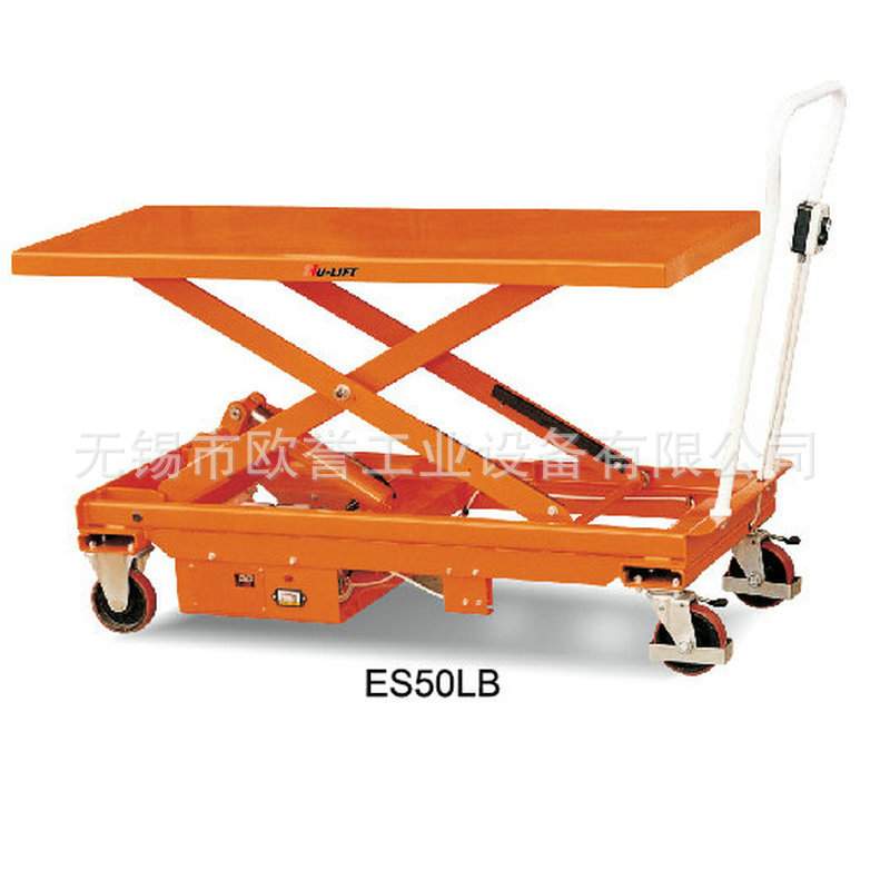 虎力BS50LA 经济型脚踏式升降平台车 大台面可移动升降平台车