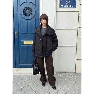 木兰 简约立领90绒外套女2025十三行冬季御寒保暖羽绒服女 57005