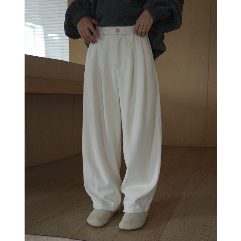 裤女韩版加厚EVERTRUE冬季阔腿