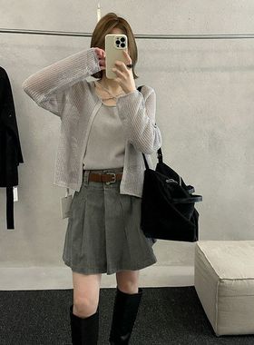 【MMC DITION】牛仔半身裙女2026春季韩系高腰显瘦a字短裙百褶裙