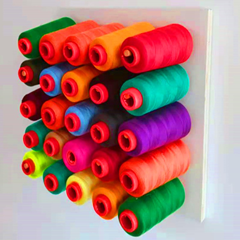 缝纫线架宝塔线收纳裁缝制衣手工店线架子壁挂上墙实木洞洞板订做