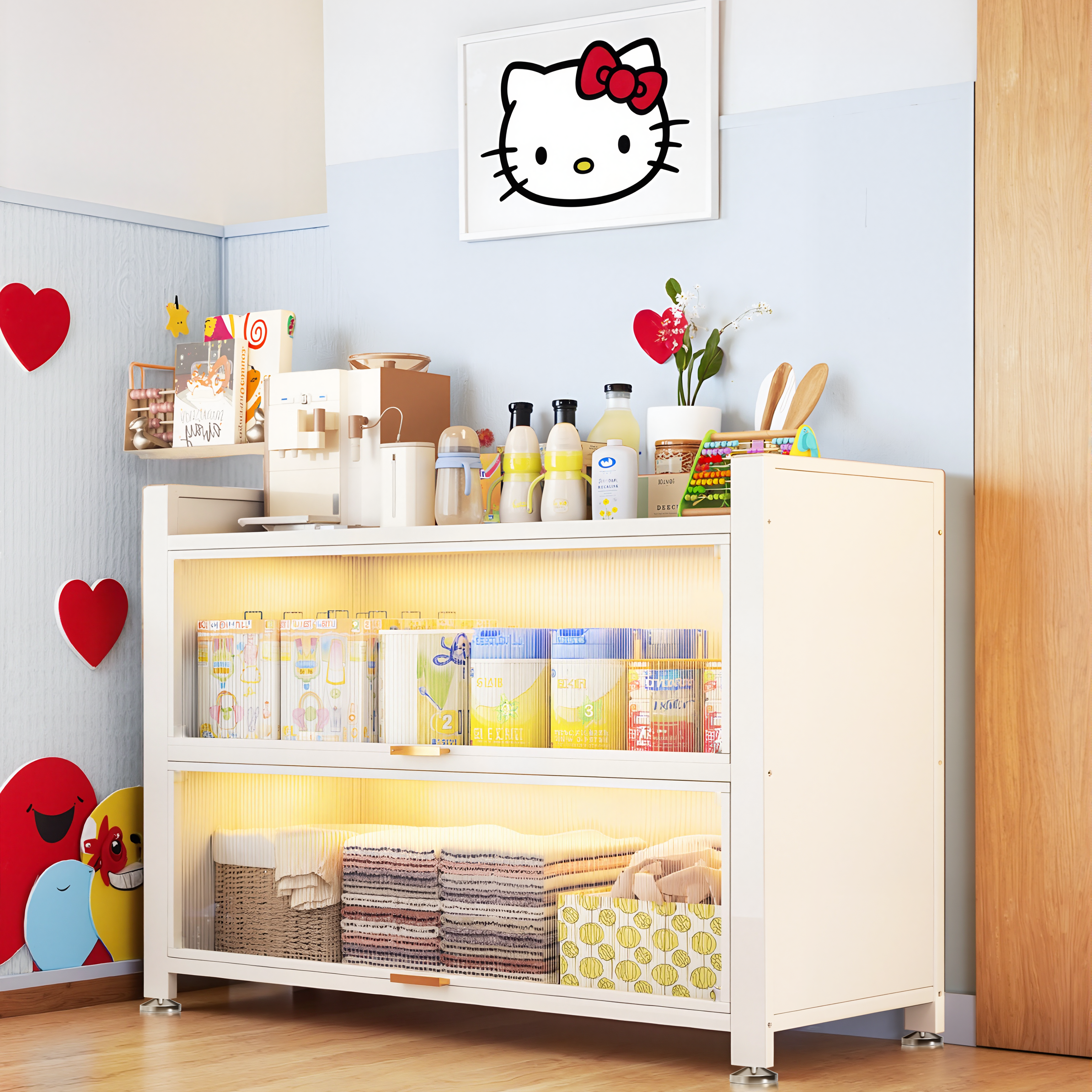 【母婴级别】婴儿喂养台收纳柜子