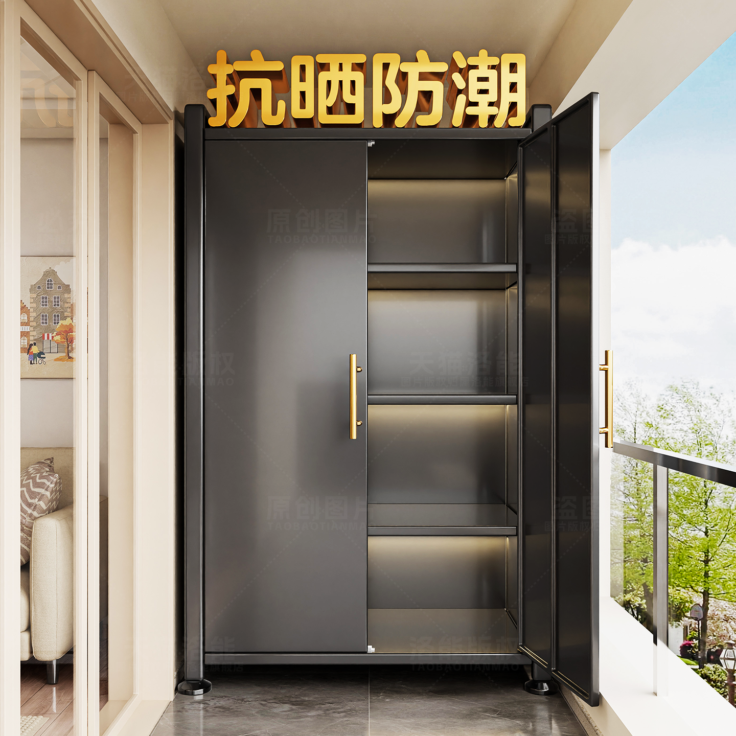 送货上门特厚加粗！家用收纳柜