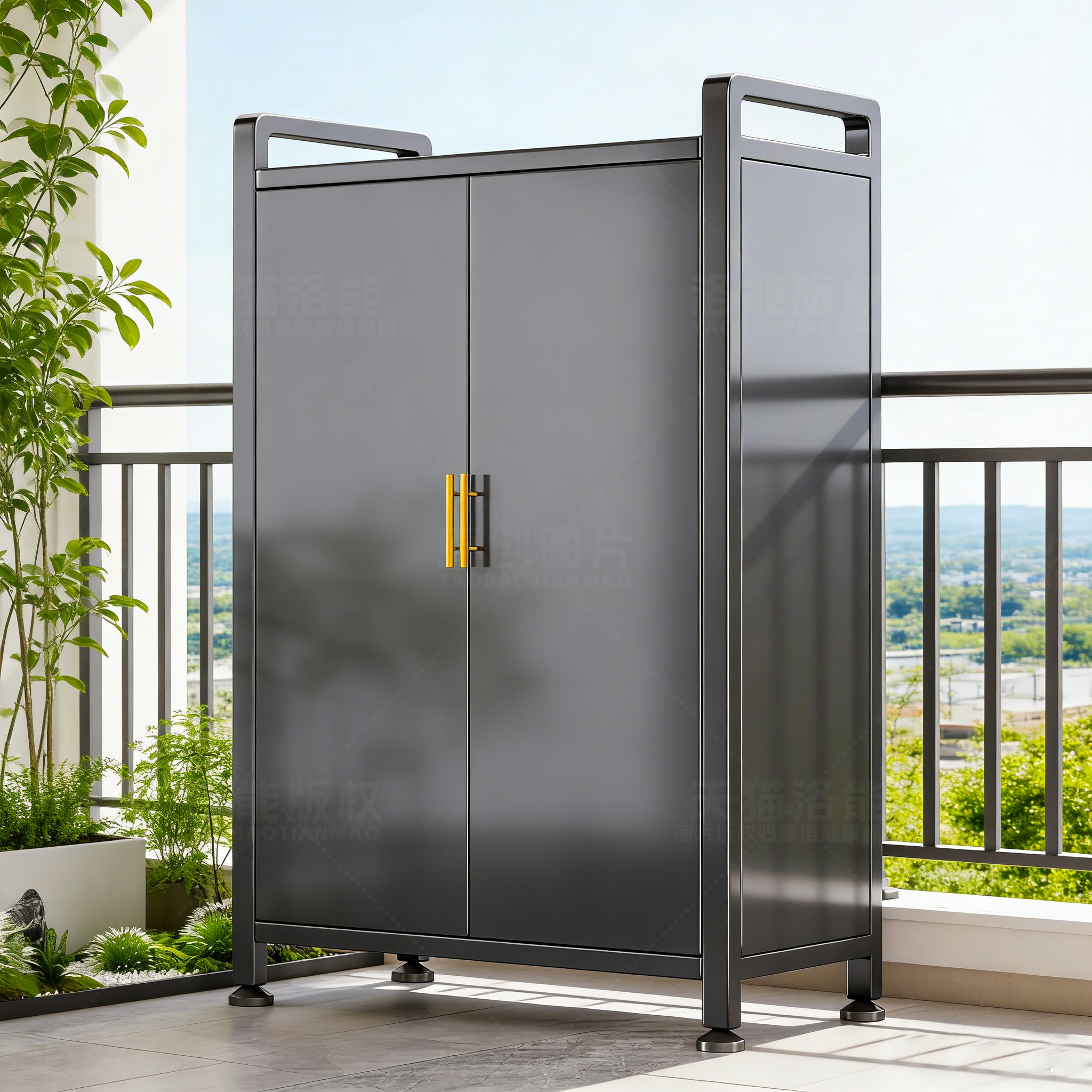 户外储物柜防水防晒钢制阳台柜室外庭院大容量工具柜杂物置物架子,住宅家具,户外储物柜,淘宝优惠券,粉丝福利购,淘宝优惠卷