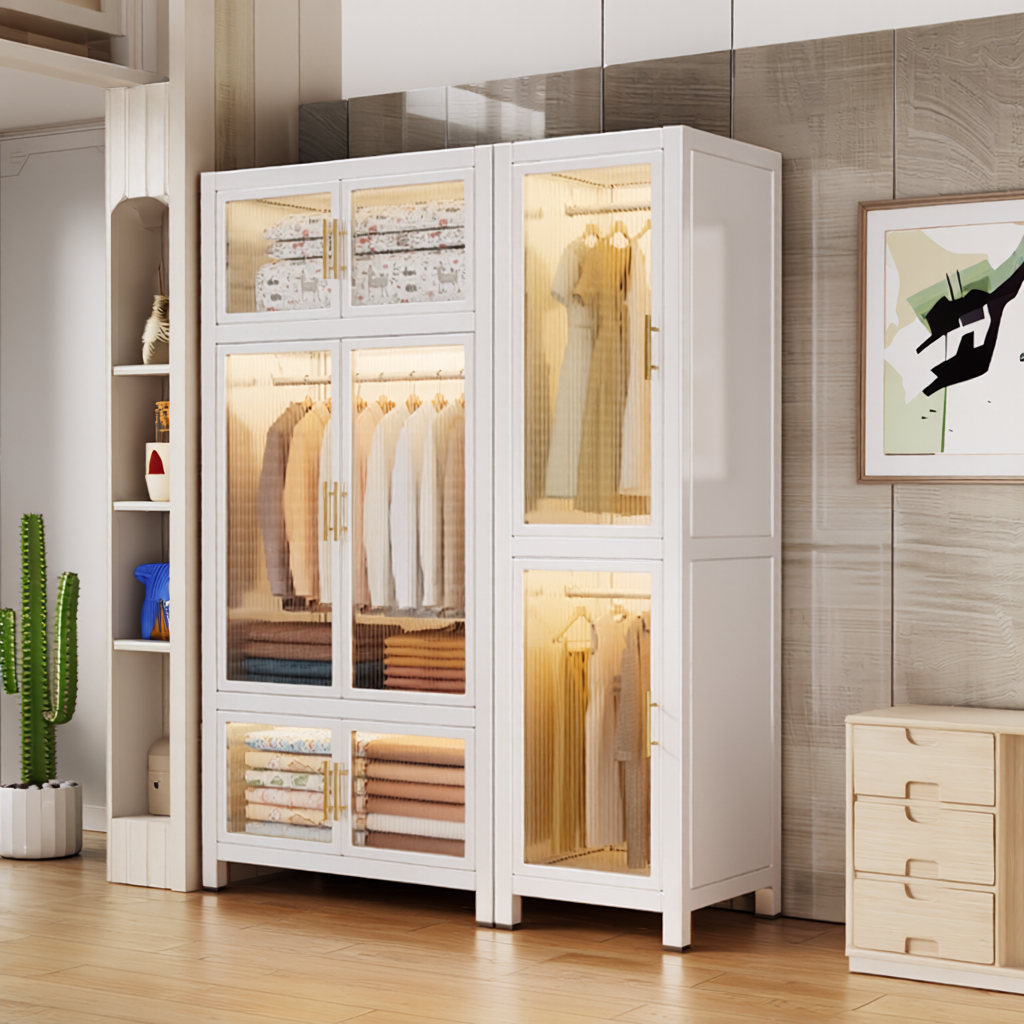 金属衣柜多功能耐用家用卧室衣柜