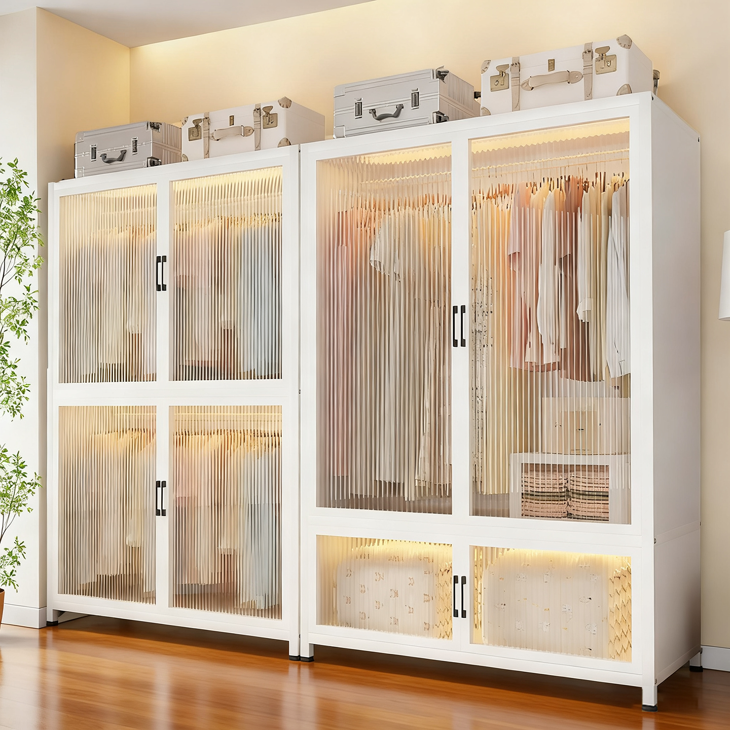 钢制简易组装衣柜卧室挂衣架