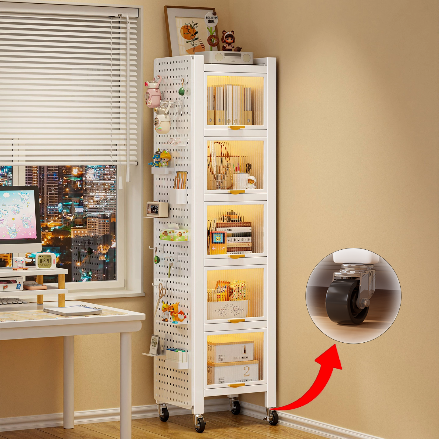 【小户型柜子】冰箱侧边收纳柜