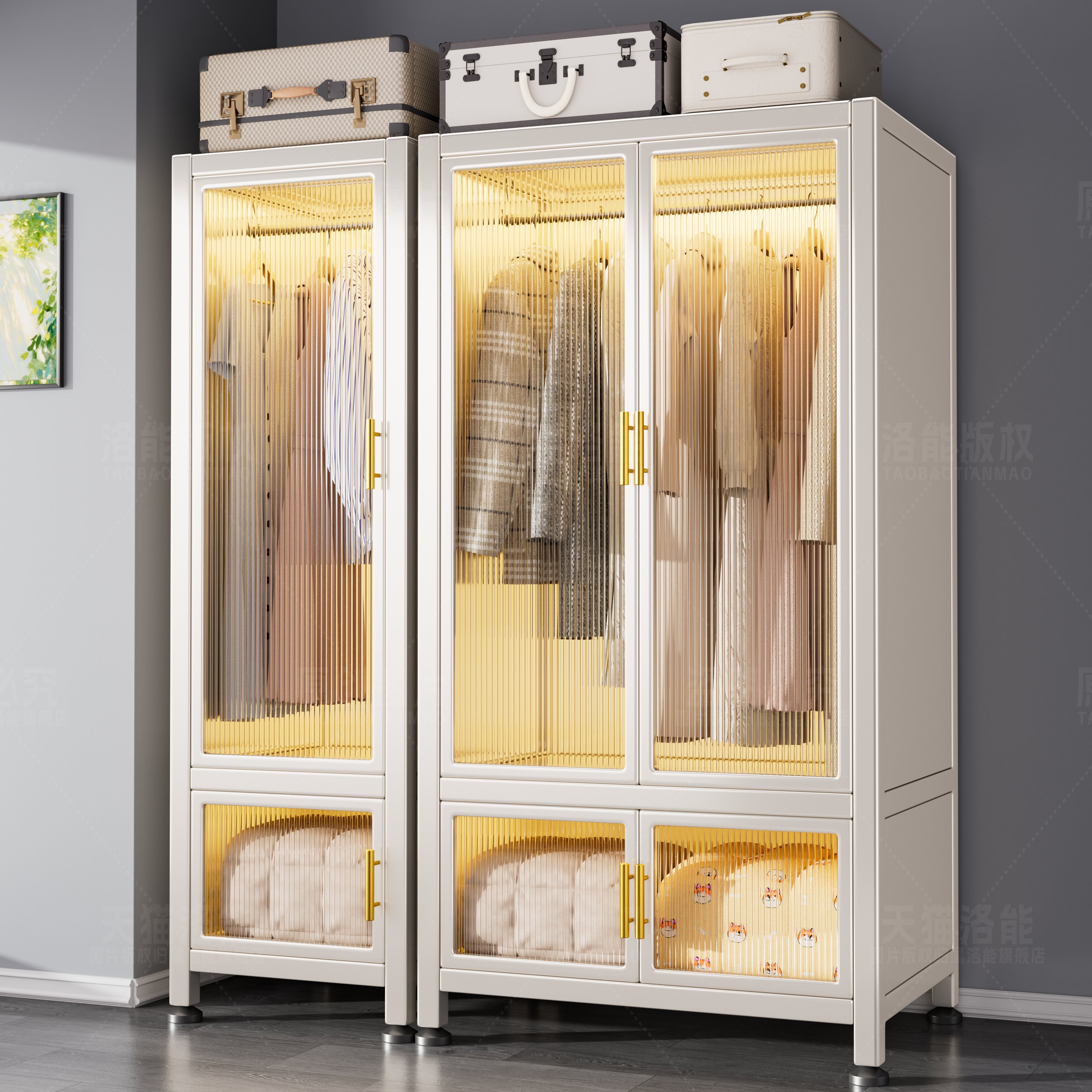 衣柜家用卧室简易组装2025新款爆款出租房用柜子金属收纳分层衣柜,住宅家具,独立衣柜,淘宝优惠券,粉丝福利购,淘宝优惠卷