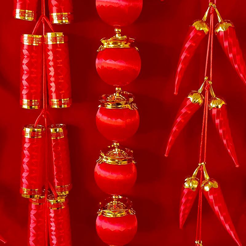 红辣椒挂件鞭炮挂串新房子乔迁布置春节过年客厅年货装饰2022喜庆