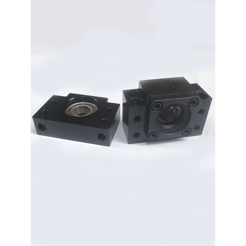 45钢方形滚珠丝杠支座组件侧面带孔型轴承固定侧LEB61支撑侧LEB71