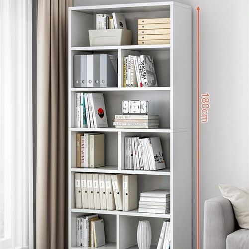 书柜简易家用收纳柜书房书架卧室收纳层架靠墙置物架多层落地式简