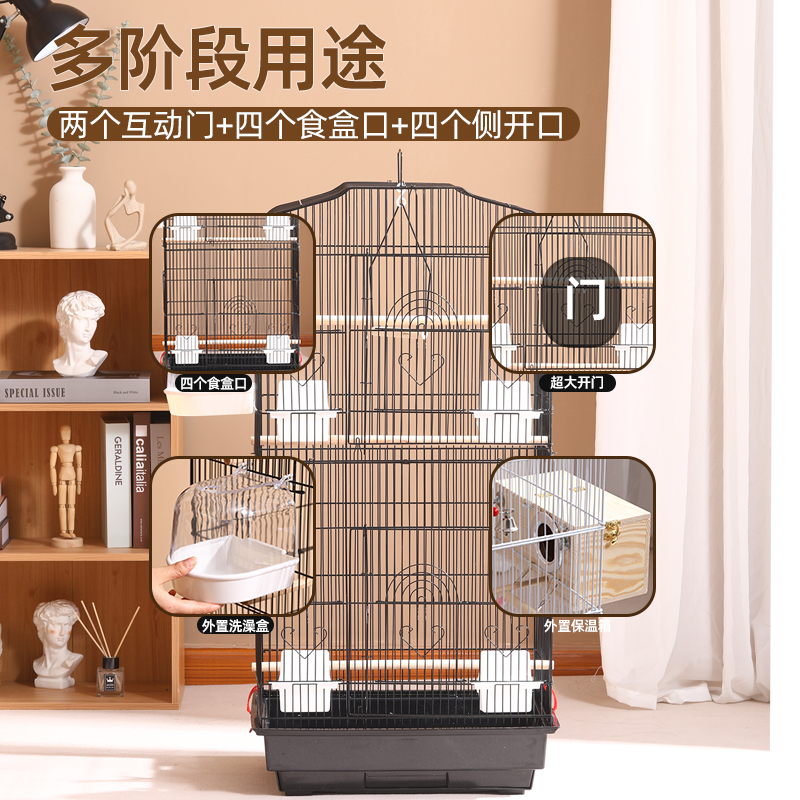 蜜袋鼯笼子飞鼠龙猫花枝鼠笼加密松鼠笼饲养笼防越狱豪华别墅柜笼