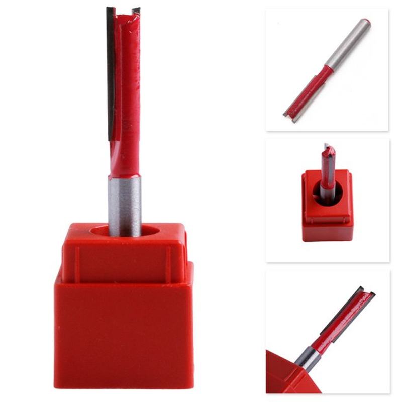 New 1/4 Shank 1/4 Blade Double Flutes Straight Router Bit