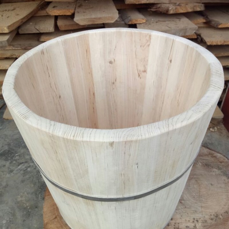 泡脚木桶足浴桶香杉木桶足浴桶加厚木盆深桶洗脚盆原木无漆无胶38