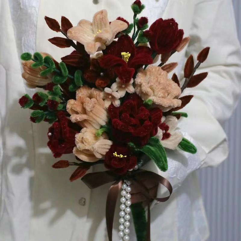 创意手工dly扭扭棒玫瑰花自制编织花束材料包送女友闺蜜生日礼物