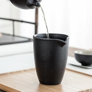 黑陶公道杯茶海茶虑公杯分茶器家用日式 新品 禅风家用简约功夫茶具