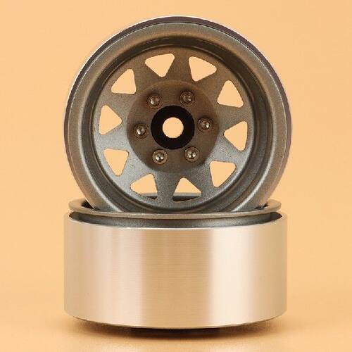 极速4PCS Deep Dish Wagon 1.9 Metal Beadlock Wheel Hub Rim fo