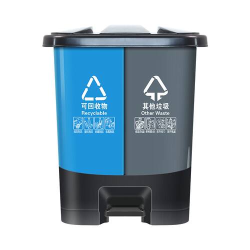 好货。Sorting double trash can home big dustbin refuse bin 2