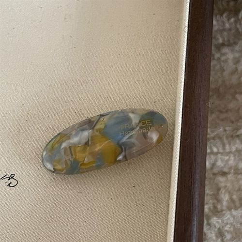 鹅卵石~法式醋酸小椭圆碎发浏海夹女前额边夹气质鸭嘴发夹子头饰