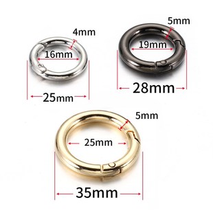 10pcs/5pcs Spring Clasp Keychain Ring KC Gold Color Openable