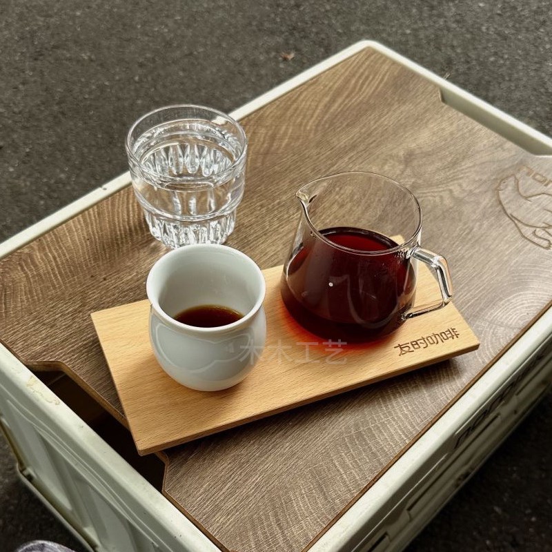 咖啡出品托盘定制咖啡杯小容量试饮木托盘茶杯托盘分享壶器皿木托