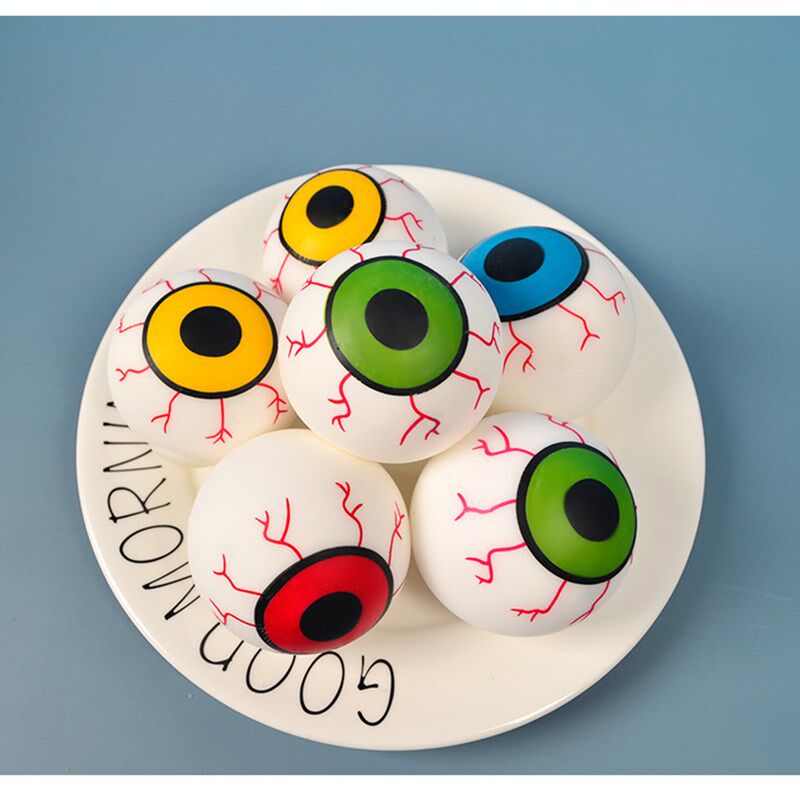 1Pcs Horror Eyeball Relief Squeeze Ball Halloween Gift Flour