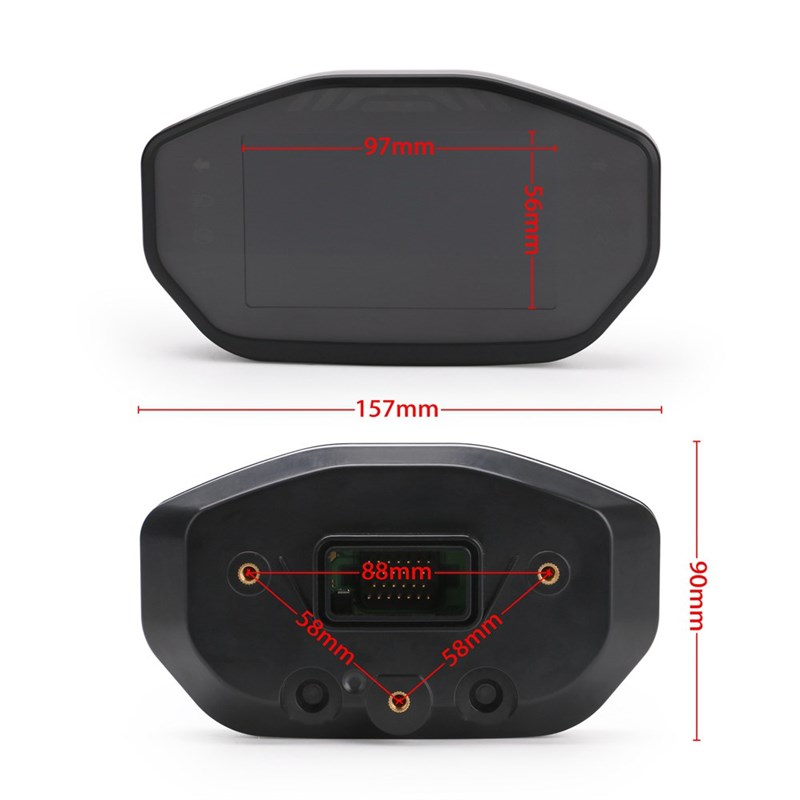 niversal ABS TFT DISPLAY Odometer Water Temperature Oil Mete