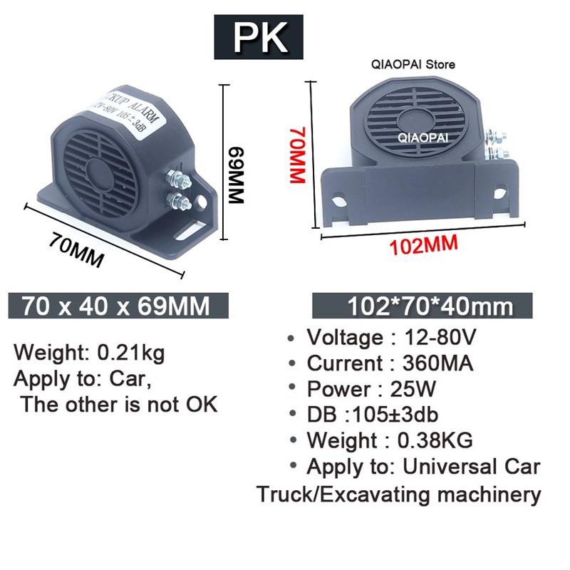 Well quality backup reverse alarm horn waterproof safter rev