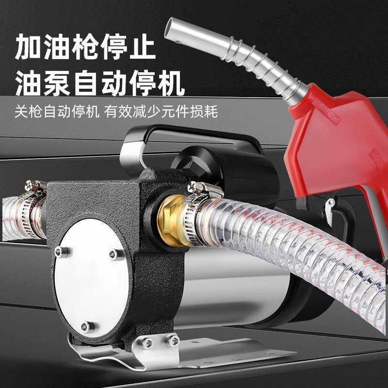 荣本正反转电动抽油泵12v 24v 220v自动啓停柴油泵自吸泵加油神器