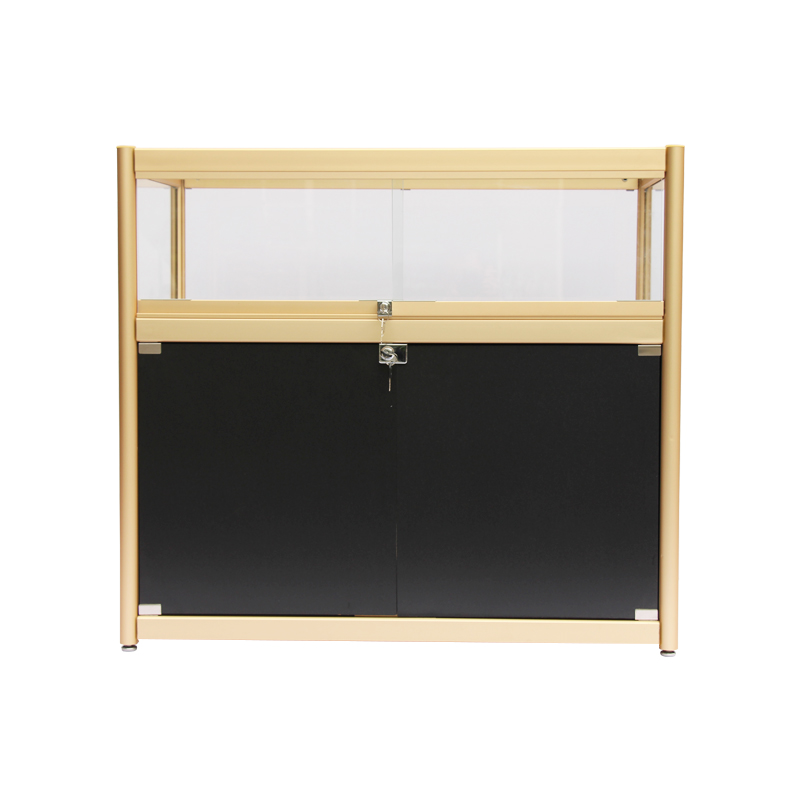 钛合金精品展示柜台玻璃柜手机珠宝饰品陈列柜烟柜模型货架展示架