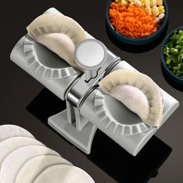 Manual Dumpling Maker Machine Kitchen Gadget Double Head