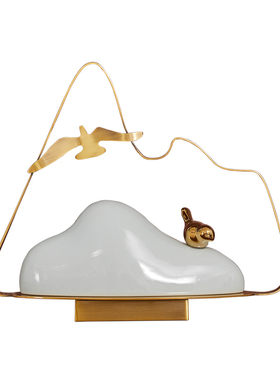 新中式陶瓷摆设电视柜玄关书房酒柜装饰品大雁样板房间桌面摆件