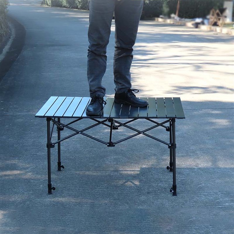 户外折叠桌可携式露营野餐烧烤铝合金摆摊桌子自驾游车载桌椅收纳