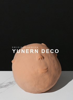 现代极简样品屋展示中心软装饰品样板房间家居客厅茶几创意卡通猪