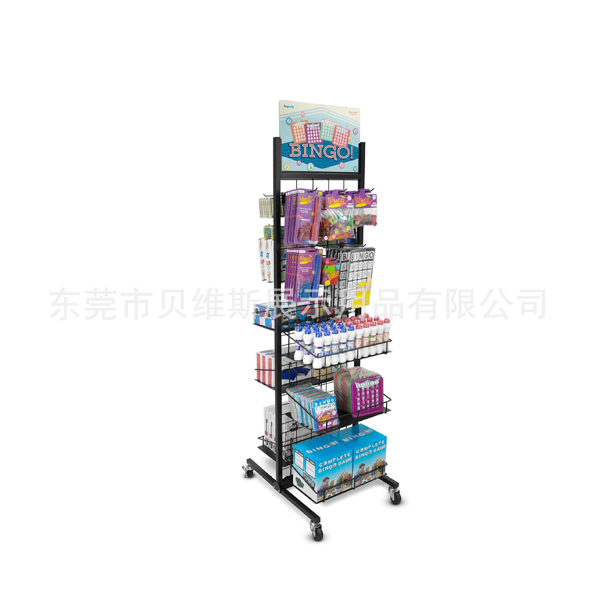 双面铁丝展览展示架商超配件饰品陈列架架落地展架挂钩网格架