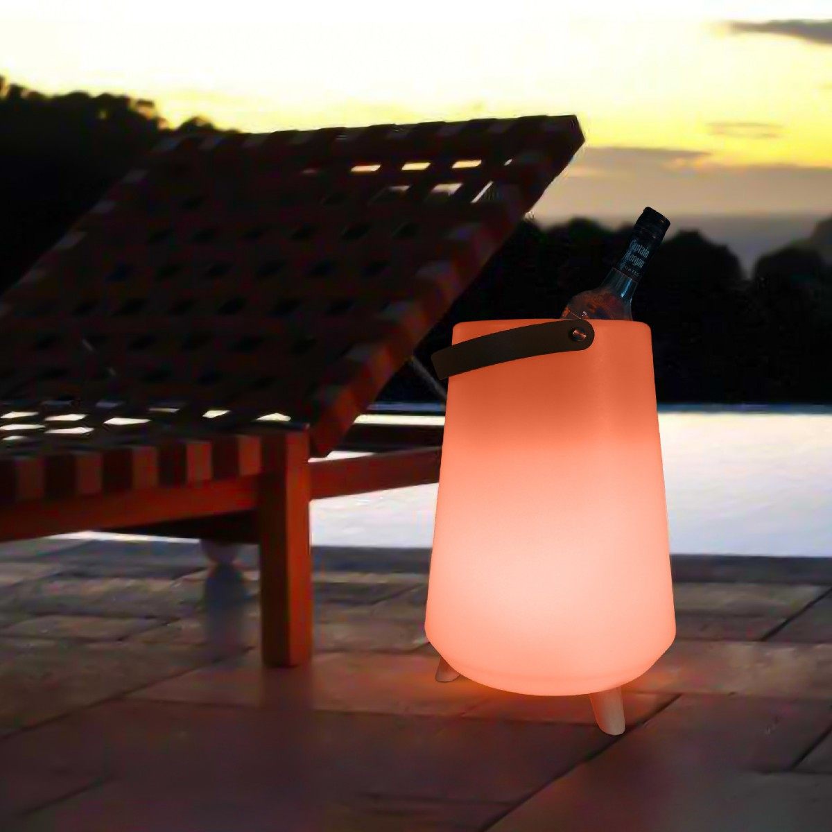 LED发光16色PE滚塑便捷式手提冰桶创意酒吧氛围感冰镇酒水桶