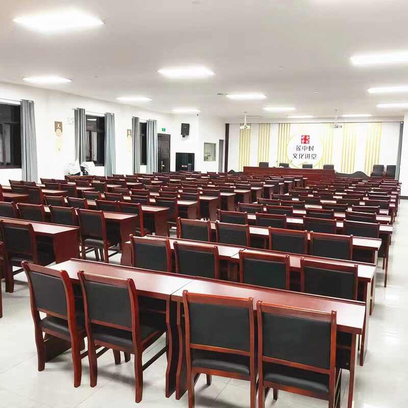 批会议室会议桌椅组合会议长条桌1.2米双人木皮条形培训桌办公桌