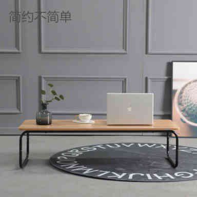 2020铁艺伸缩轻奢多功能长形桌面北欧办公金属骨架餐桌茶几