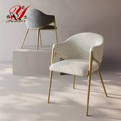 现代简约休闲椅高靠背双扶手书桌椅SY 设计师意式 极简餐椅 AK127