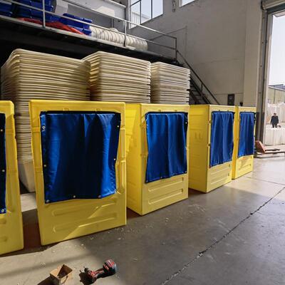 华社高端布草笼1000L不锈钢耐摔耐磨洗涤收纳车滚塑异形